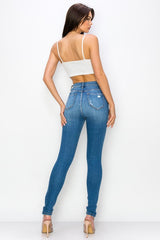 High Rise Minimal Destroy Skinny Jeans